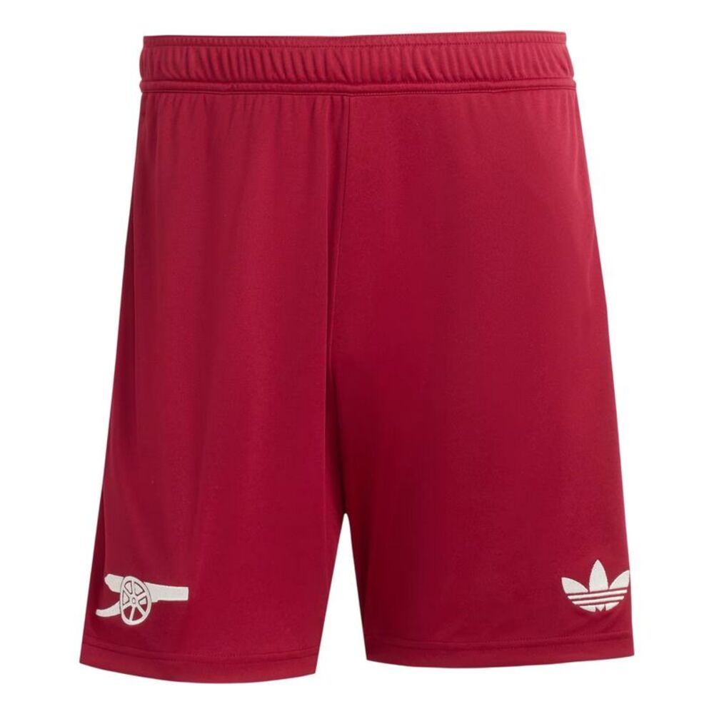 Adidas Mens Arsenal FC Third Shorts / Claret Red/White